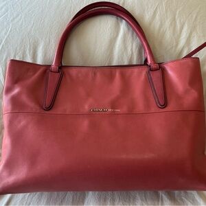 Coach Blush (Pink) leather Borough Bag with shoulder strap